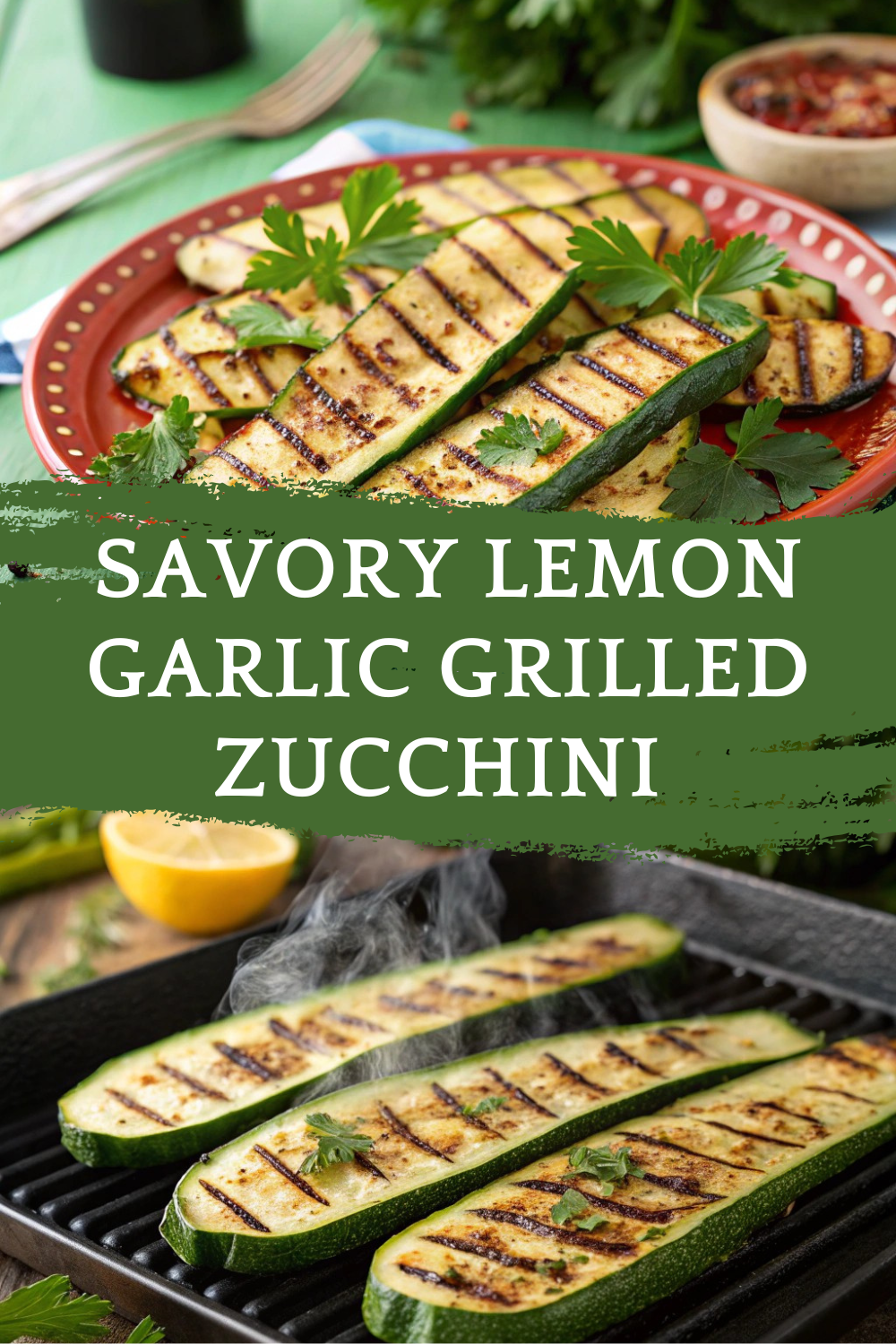 Savory Lemon Garlic Grilled Zucchini for a Healthy Side Dish