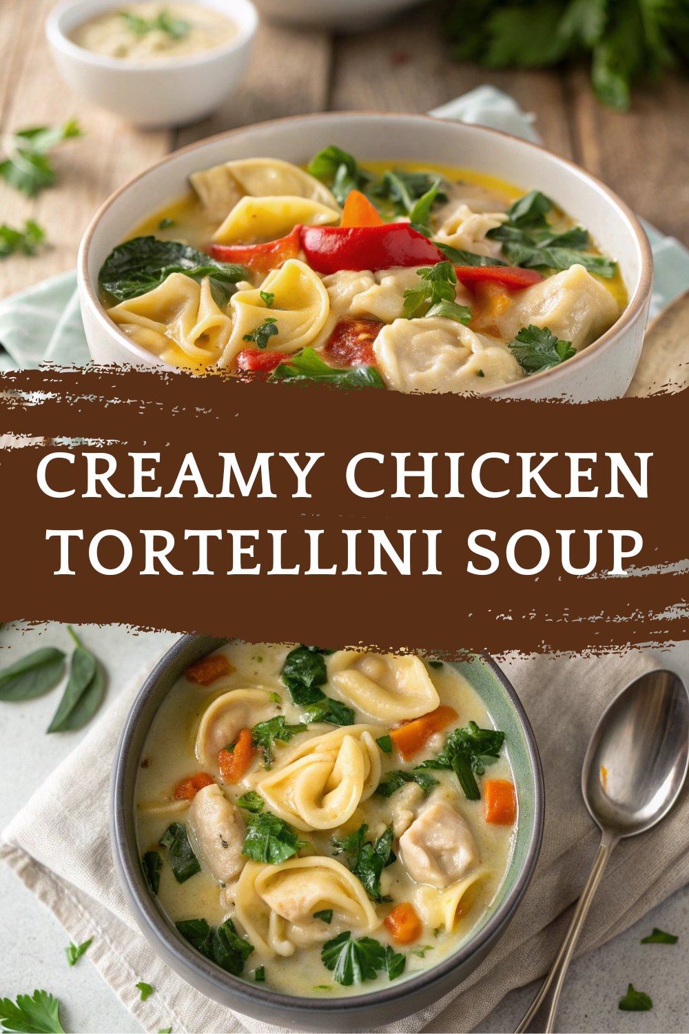 Creamy Chicken Tortellini Soup