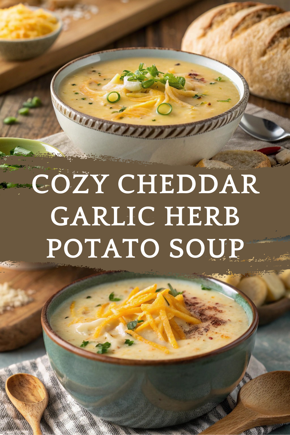 Cozy Cheddar Garlic Herb Potato Soup: A Creamy Comfort Food Delight